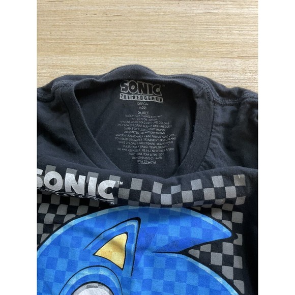 Sonic The Hedgehog Boys' Supersonic Speedster Checked Character T-Shirt XL /XLT - Picture 5 of 5